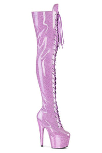 Pleaser  ADORE-3020GP Thigh Boot in Purple Patent from SexyShoes.com
