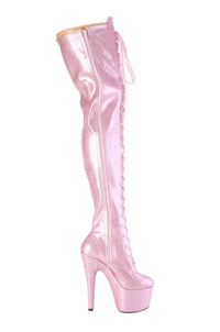 Pleaser  ADORE-3020GP Thigh Boot in Pink Patent