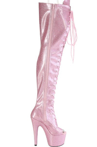 Pleaser  ADORE-3021GP Thigh Boot in Pink Patent