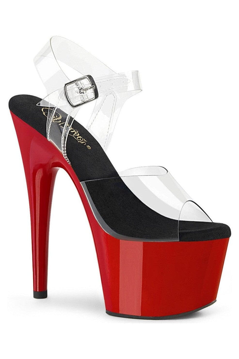 Pleaser  ADORE-708 Sandal in Clear Vinyl from SexyShoes.com