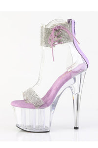 Pleaser  ADORE-727RS Sandal in Purple Vinyl