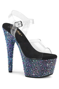 Pleaser  BEJEWELED-708MS Sandal in Clear Vinyl from SexyShoes.com
