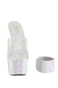 Pleaser  BEJEWELED-712MS Slide in Clear Vinyl