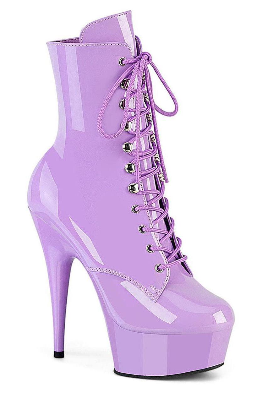 Pleaser  DELIGHT-1020 Ankle Boot in Purple Patent from SexyShoes.com