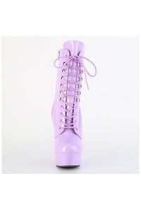 Pleaser  DELIGHT-1020 Ankle Boot in Purple Patent