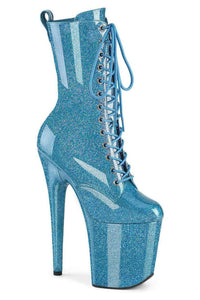 Pleaser  FLAMINGO-1040GP Ankle Boot in Blue Patent from SexyShoes.com