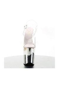 Pleaser  FLAMINGO-808 Sandal in Clear-Blue