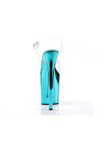 Pleaser  FLAMINGO-808 Sandal in Clear-Royal Blue