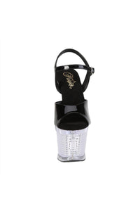 Pleaser  FLASHDANCE-709SPEC Sandal in Black Patent