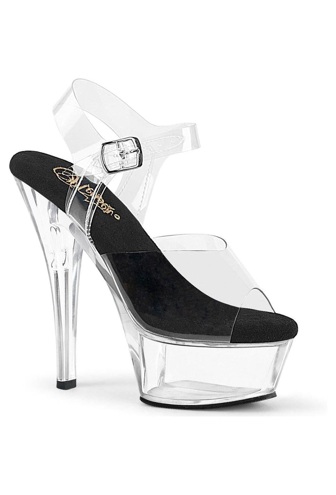 Pleaser  KISS-208 Sandal in Clear Vinyl from SexyShoes.com