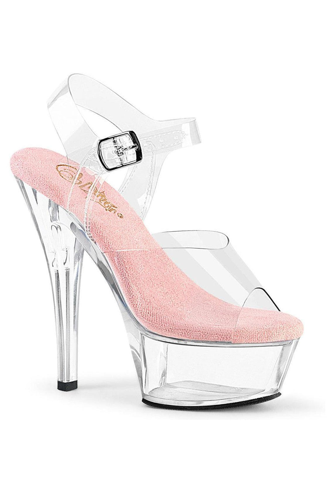 Pleaser  KISS-208 Sandal in Clear Vinyl from SexyShoes.com