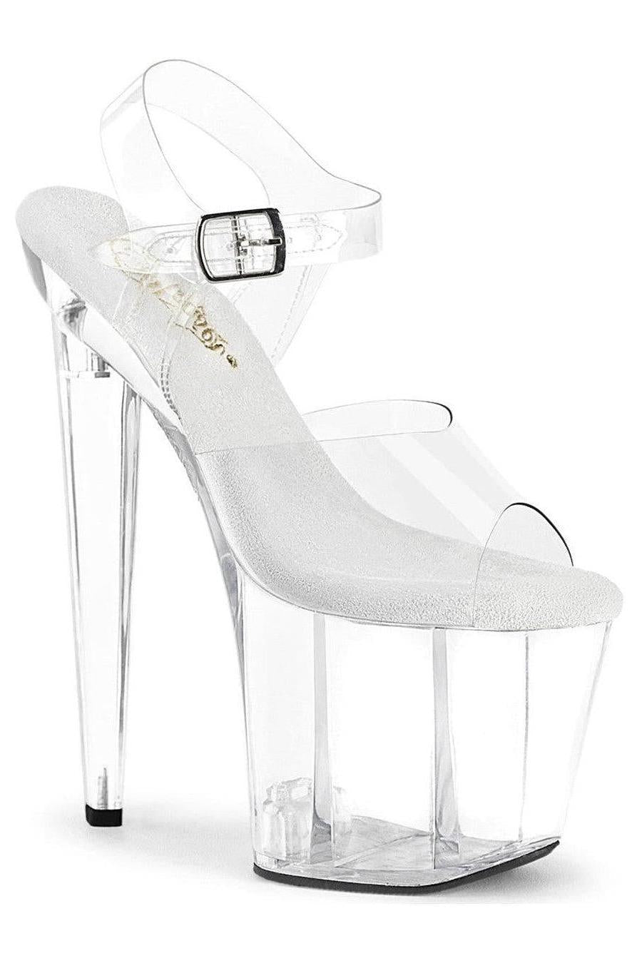 Pleaser  RAZZLE-808 Sandal in Clear Vinyl from SexyShoes.com