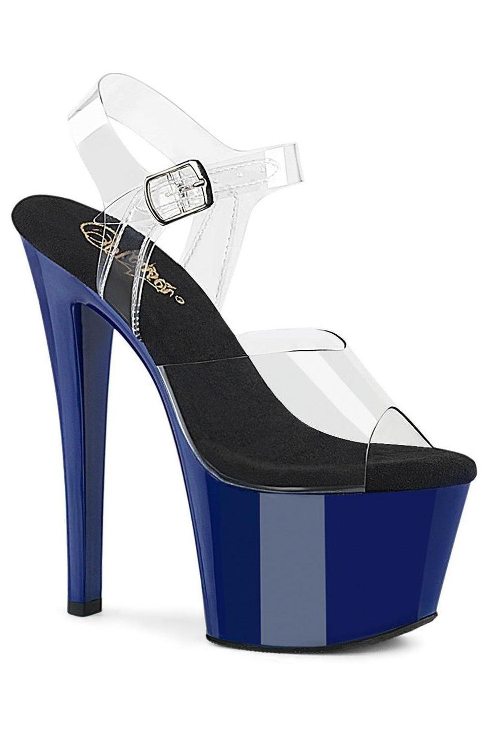 Pleaser  SKY-308 Sandal in Clear Vinyl from SexyShoes.com