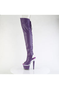 Pleaser  SPECTATOR-3030 Thigh Boot in Purple Faux Leather