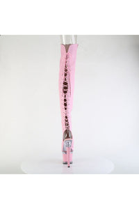 Pleaser  SPECTATOR-3030 Thigh Boot in Pink Faux Leather