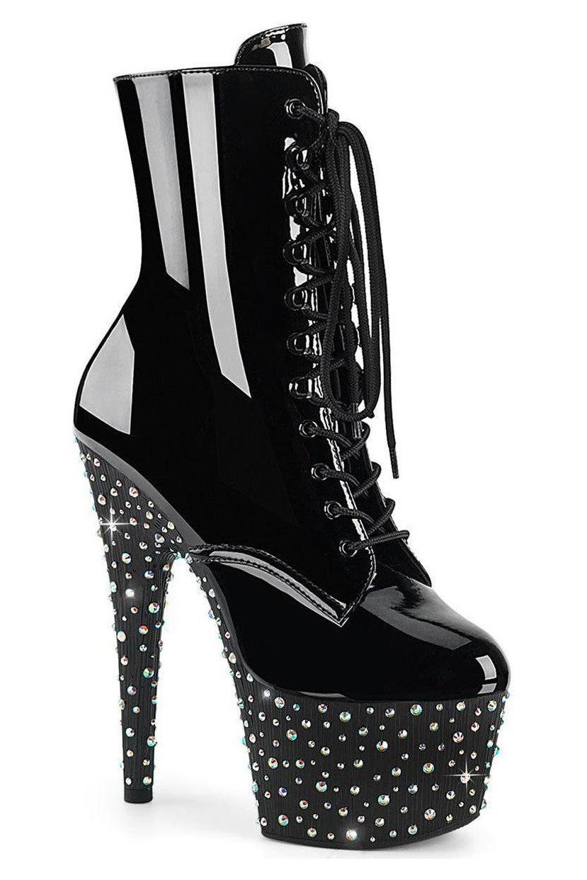 Pleaser Black Ankle Boots Platform Stripper Shoes | Buy at Sexyshoes.com