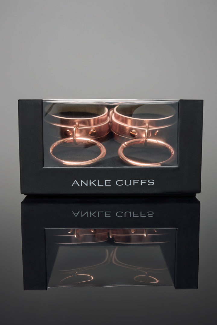 Pleather and Metal Ankle Cuffs-Cuffs + Chokers-SEXYSHOES.COM