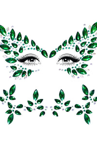 Leg Avenue Poison Adhesive Face Jewels Sticker in Green  from SexyShoes.com
