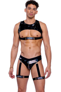 Roma Confidential Light Up Leg Straps in Black  from SexyShoes.com