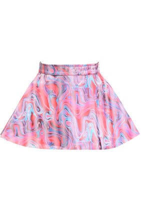 Retro Swirl Skirt-Mini Skirts-SEXYSHOES.COM