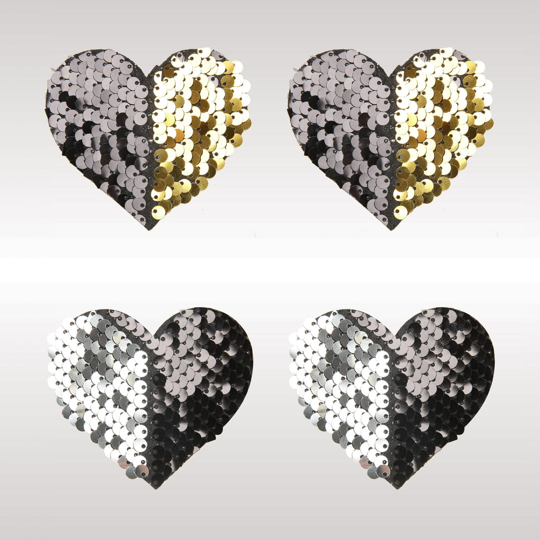 Reversible Sequin Hearts