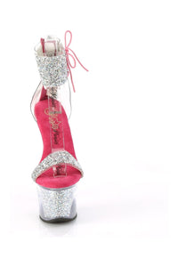 Pleaser SKY-327RSI Silver Sequins Sandal in Silver Sequins