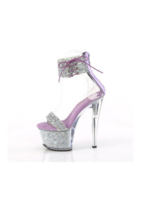 Pleaser SKY-327RSI Silver Sequins Sandal in Silver Sequins