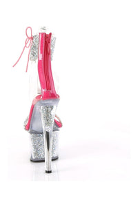 Pleaser SKY-327RSI Silver Sequins Sandal in Silver Sequins