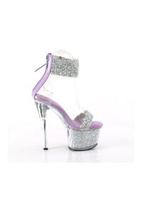 Pleaser SKY-327RSI Silver Sequins Sandal in Silver Sequins