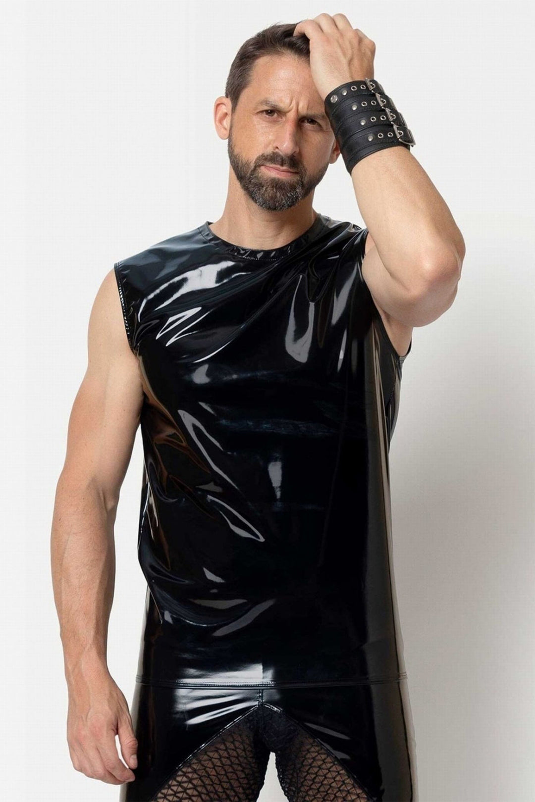 SOREN Wife Beater Tank-Fetish Tops-SEXYSHOES.COM