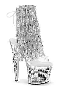 Pleaser SPECTATOR-1017RSF Clear Vinyl Ankle Boot in Clear Vinyl from SexyShoes.com