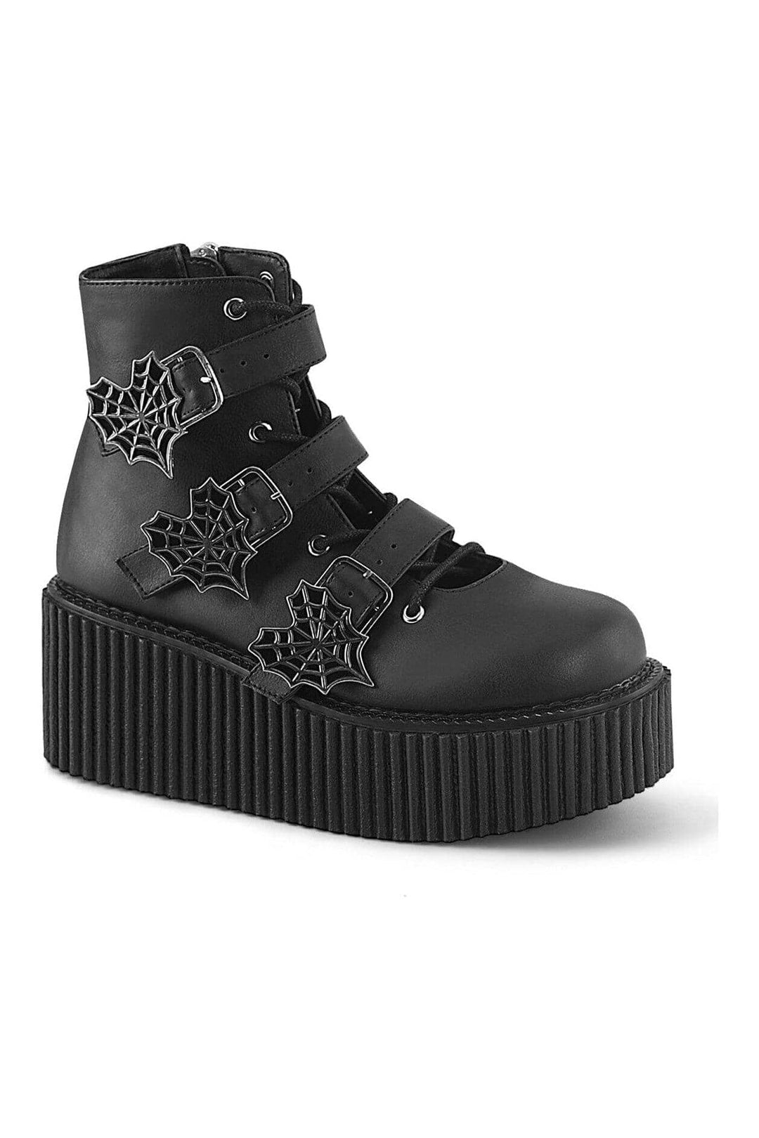 CREEPER-260 Black Vegan Leather Creeper-Creepers-Demonia-Black-10-Vegan Leather-SEXYSHOES.COM