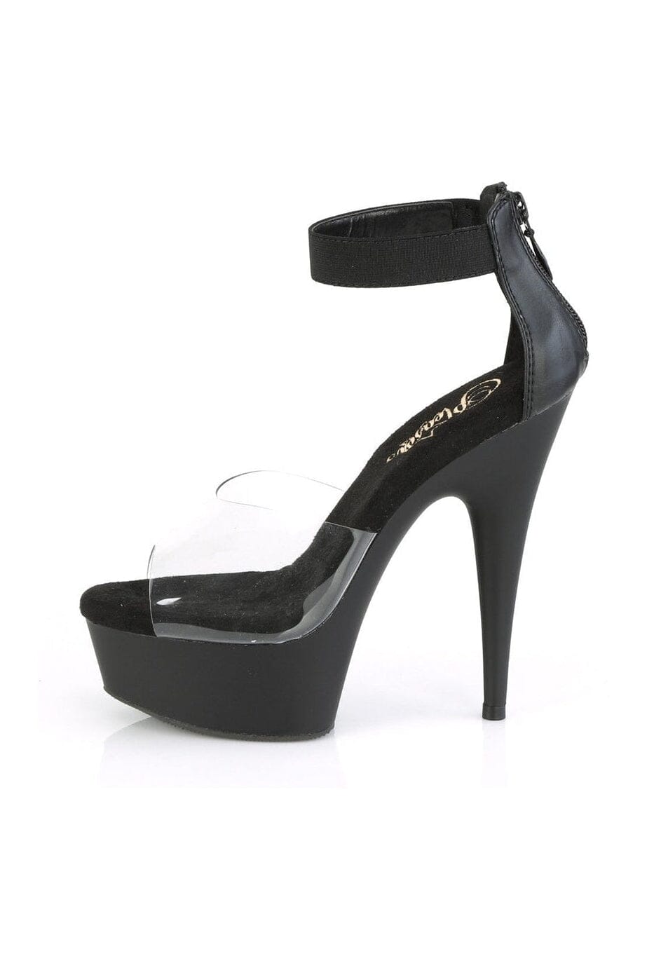 DELIGHT-624 Exotic Sandal | Clear Vinyl-Sandals-Pleaser-SEXYSHOES.COM