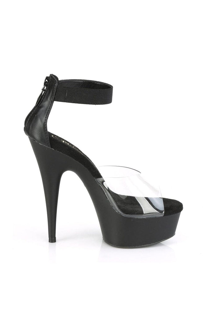 DELIGHT-624 Exotic Sandal | Clear Vinyl-Sandals-Pleaser-SEXYSHOES.COM
