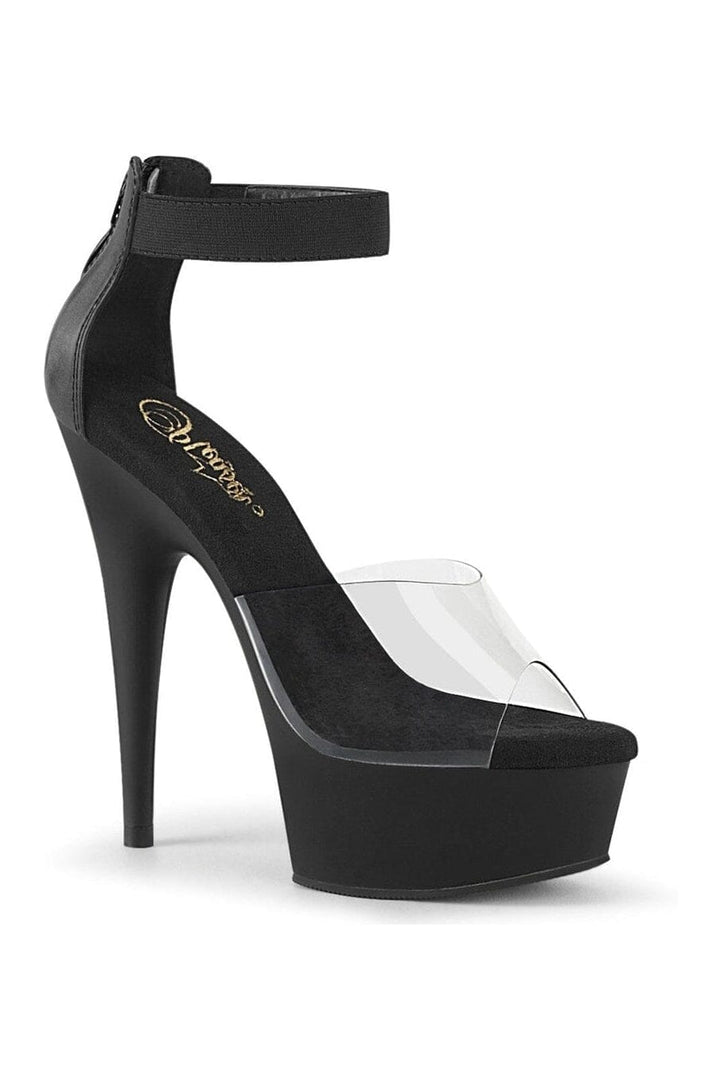 DELIGHT-624 Exotic Sandal | Clear Vinyl-Sandals-Pleaser-Clear-5-Vinyl-SEXYSHOES.COM