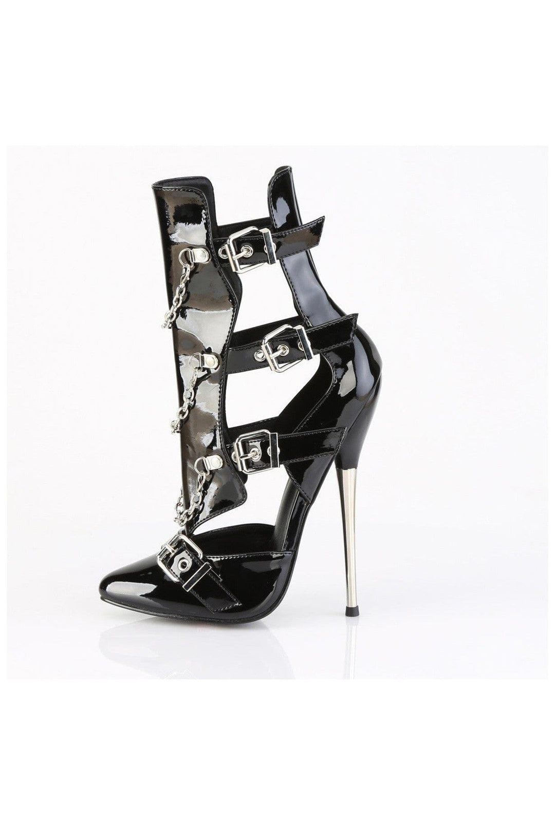 Devious Devious DAGGER-15 Ankle Boot in Black Patent