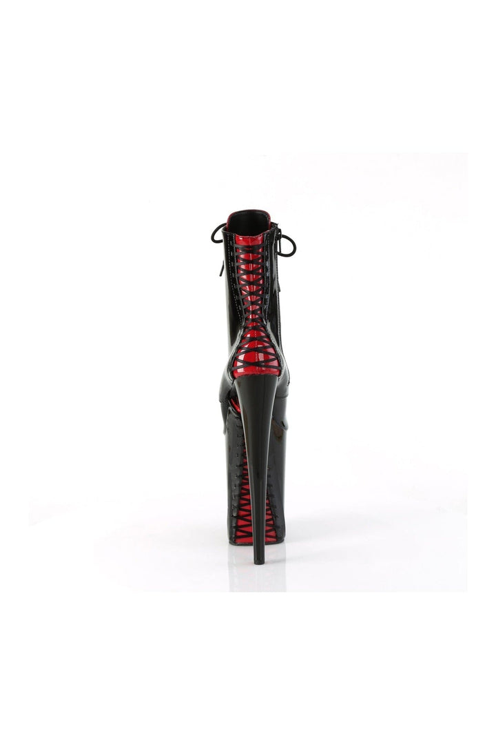 INFINITY-1020FH Black Patent Ankle Boot-Ankle Boots-Pleaser-SEXYSHOES.COM