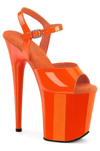Pleaser  FLAMINGO-809 Sandal in Orange Patent from SexyShoes.com