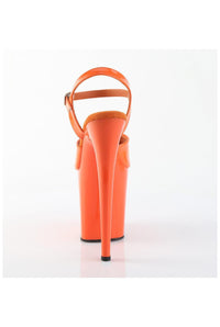 Pleaser  FLAMINGO-809 Sandal in Orange Patent