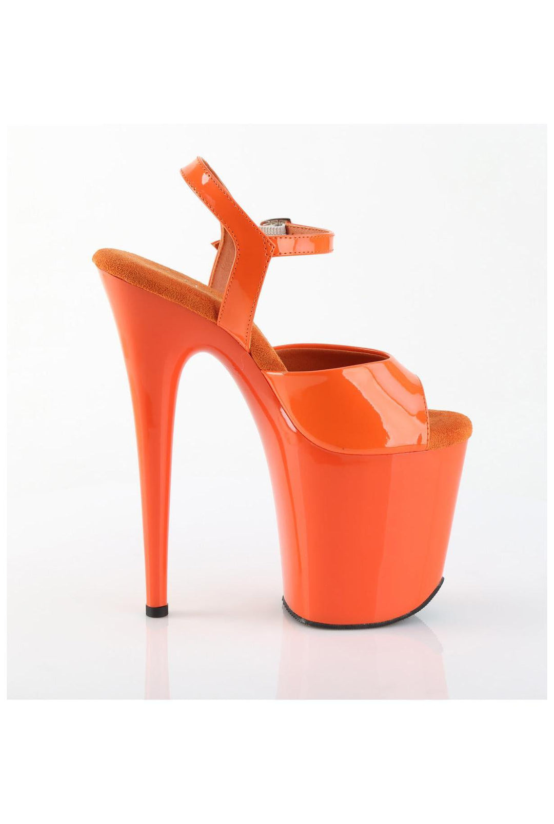 Pleaser  FLAMINGO-809 Sandal in Orange Patent