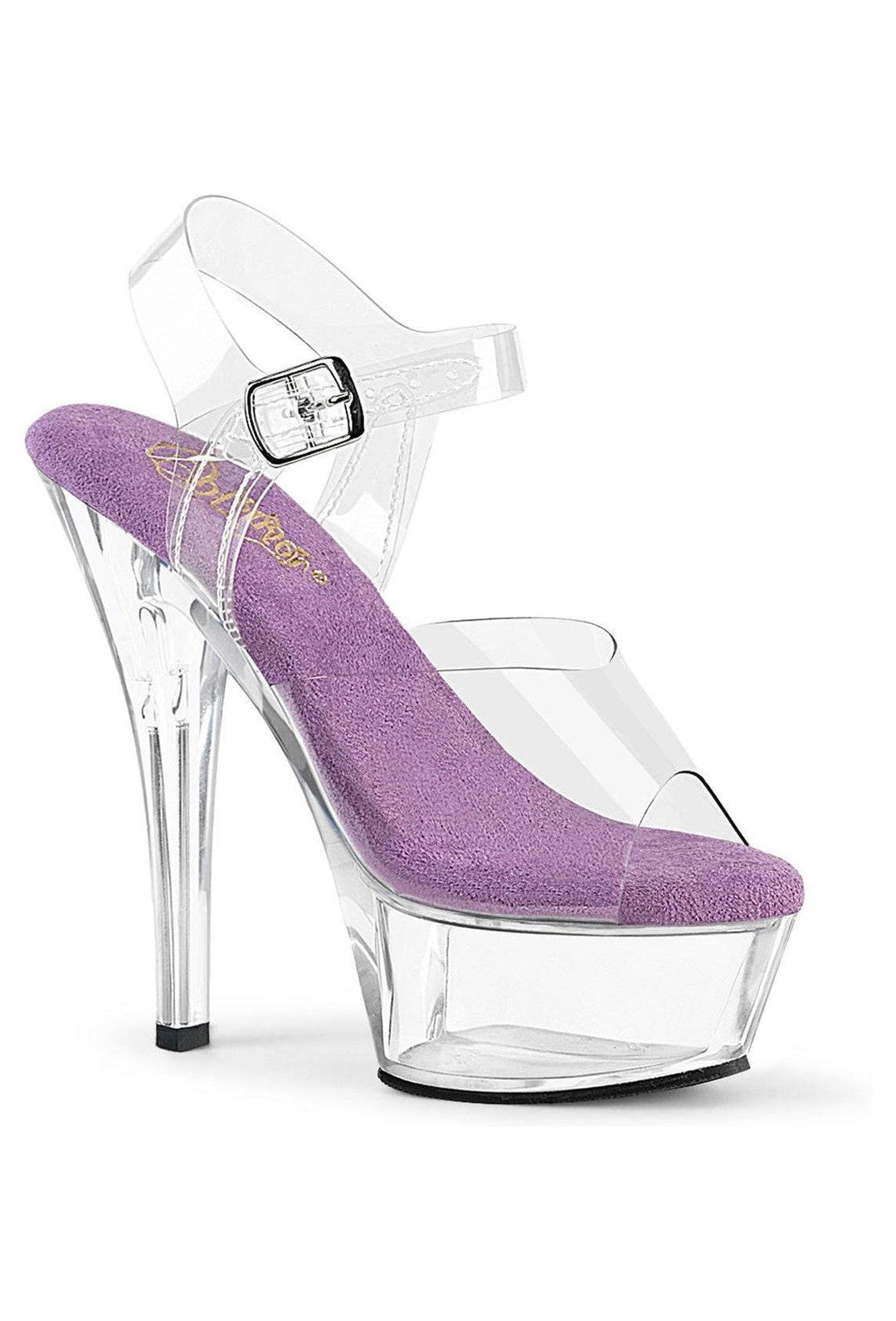 Pleaser Brand SS Pleaser KISS 208 Sandal in Clear Vinyl from SexyShoes.com