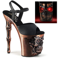 Pleaser Brand SS RAPTURE 809 LT Sandal in Black Faux Leather from SexyShoes.com