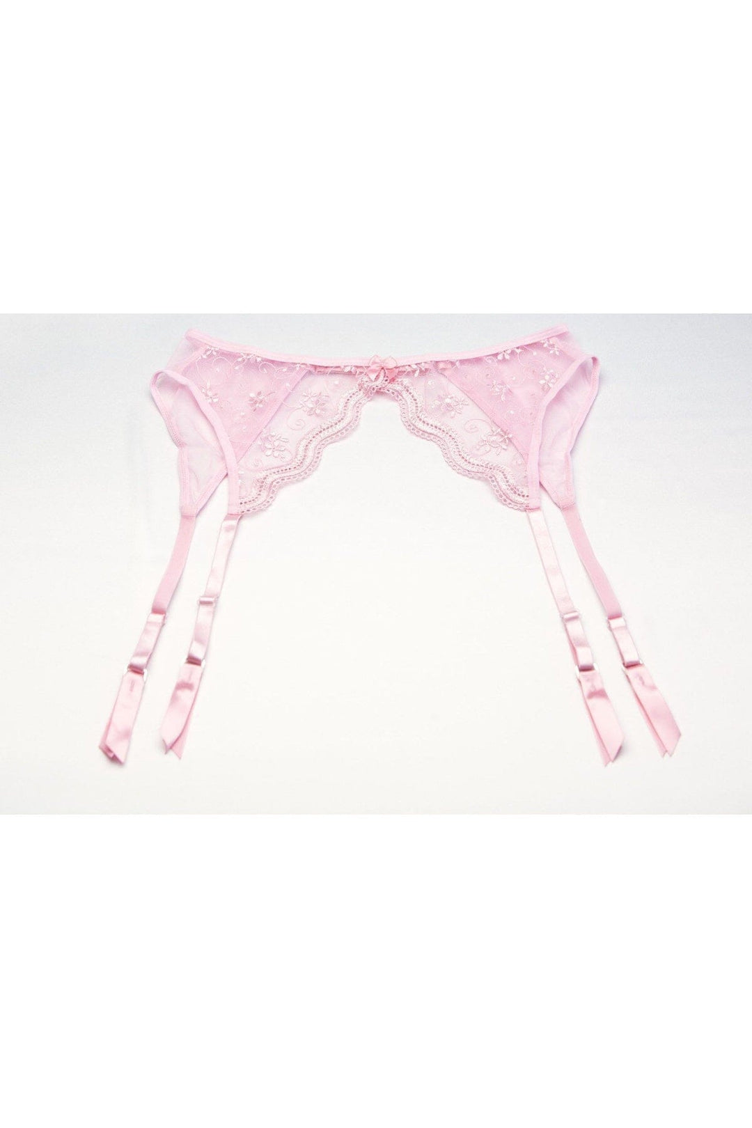 Scalloped Embroidered Garter belt | Plus Size-Intimate Attitudes-SEXYSHOES.COM