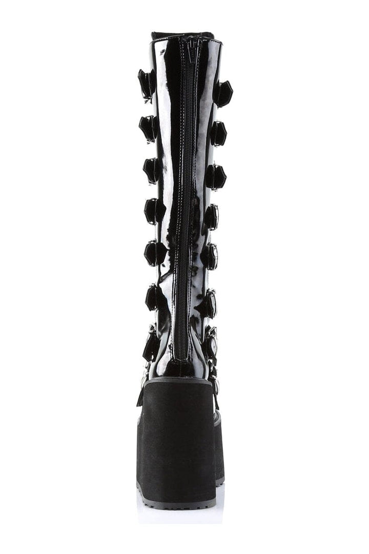 SWING-815 Black Patent Knee Boot-Knee Boots-SEXYSHOES.COM