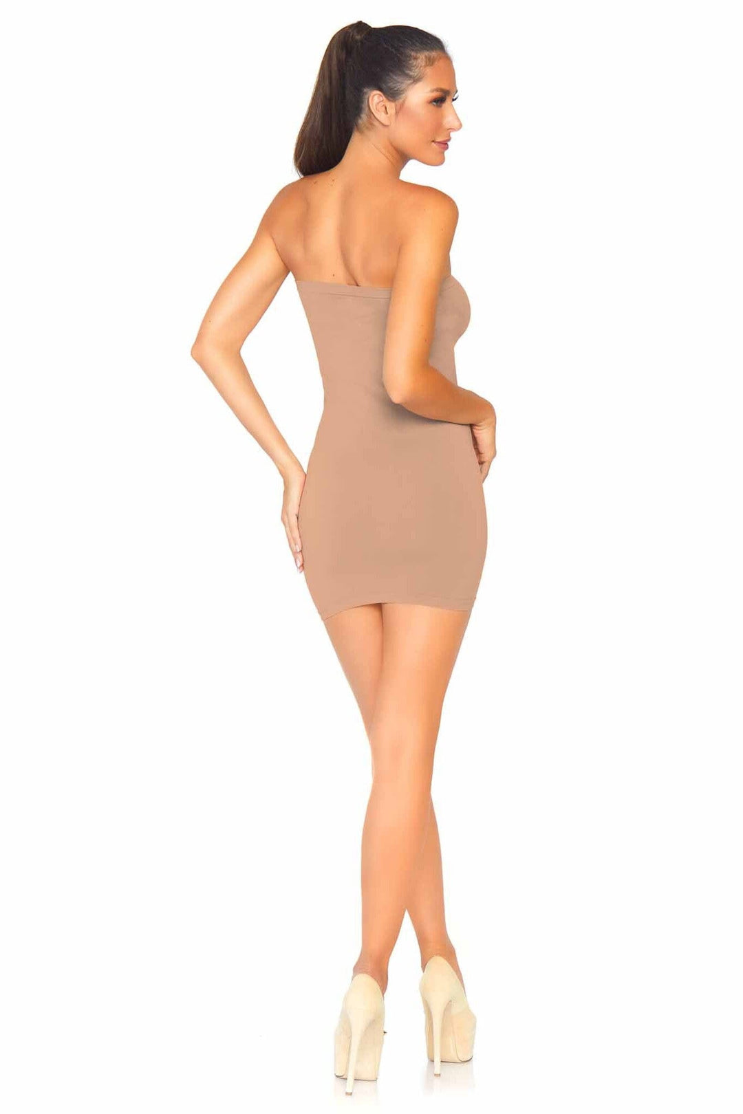 Seamless Opaque Microfiber Bodycon Tube Dress-Shapewear-SEXYSHOES.COM