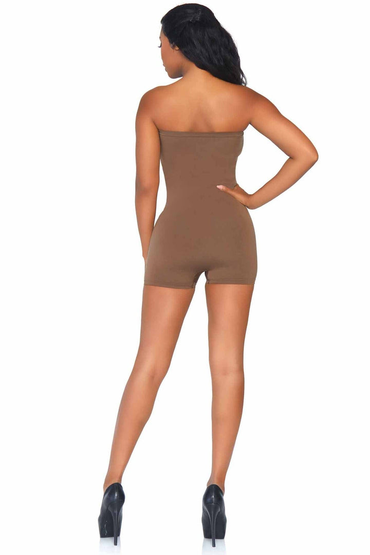 Seamless Opaque Microfiber Strapless Romper-Shapewear-SEXYSHOES.COM
