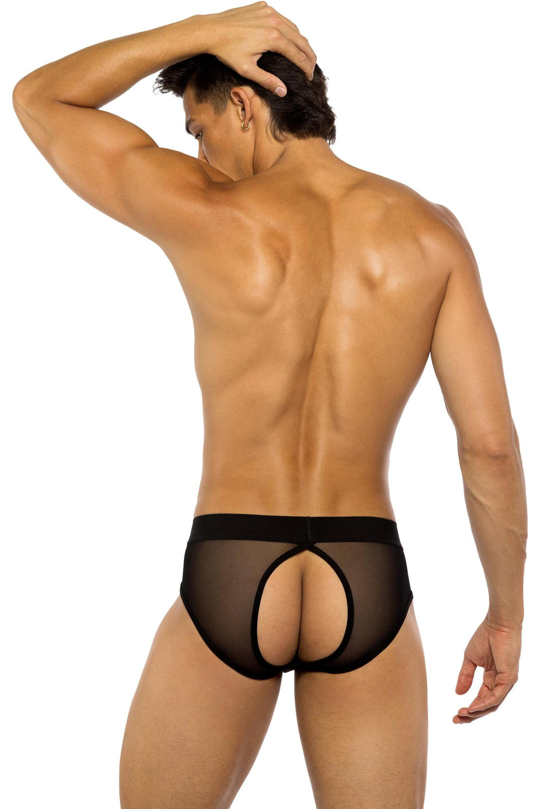 Roma Confidential Sheer Peek A Boo Briefs in Black