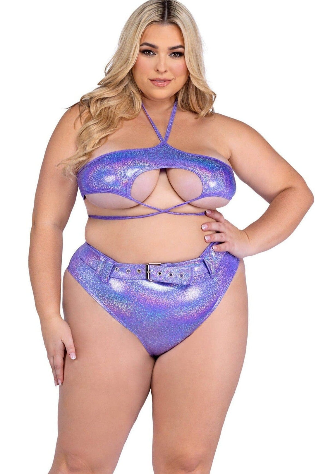 Top w/ Underboob Cutout-Crop Tops-SEXYSHOES.COM