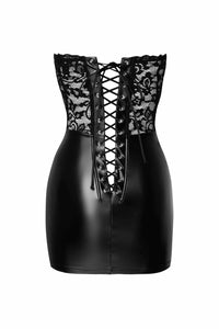 Noir Handmade Solace Lace Up Corset Mini Dress in Black
