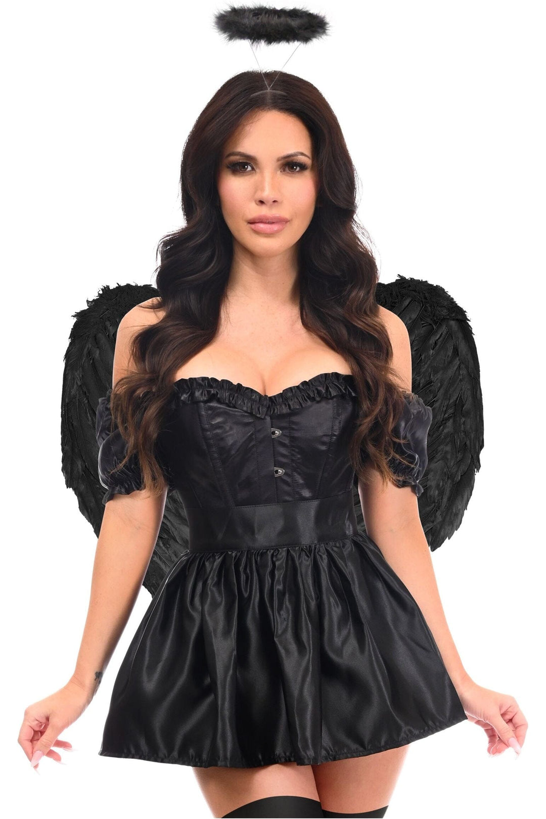 Top Drawer 4 PC Dark Angel Corset Costume-Angel Costumes-SEXYSHOES.COM